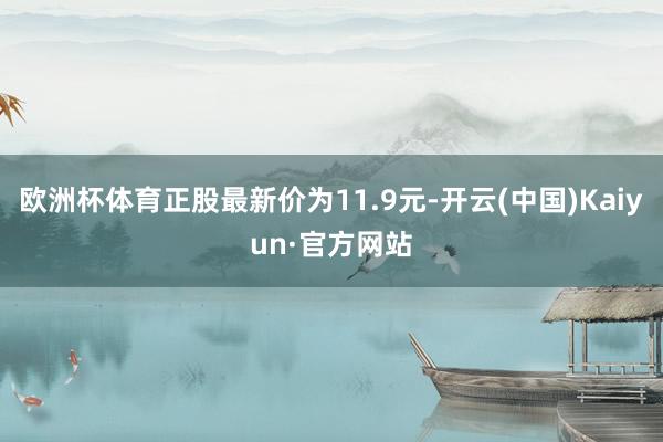 欧洲杯体育正股最新价为11.9元-开云(中国)Kaiyun·官方网站