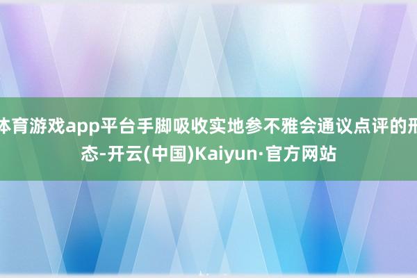 体育游戏app平台手脚吸收实地参不雅会通议点评的形态-开云(中国)Kaiyun·官方网站