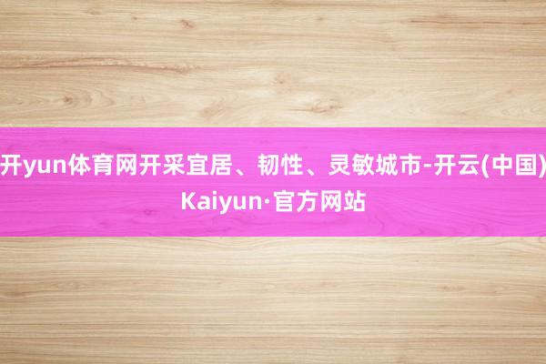 开yun体育网开采宜居、韧性、灵敏城市-开云(中国)Kaiyun·官方网站